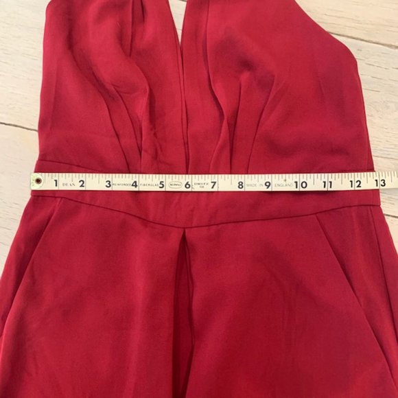 Red Backless Halter Jumpsuit by Jill Stuart (0) - Picture 6 of 7